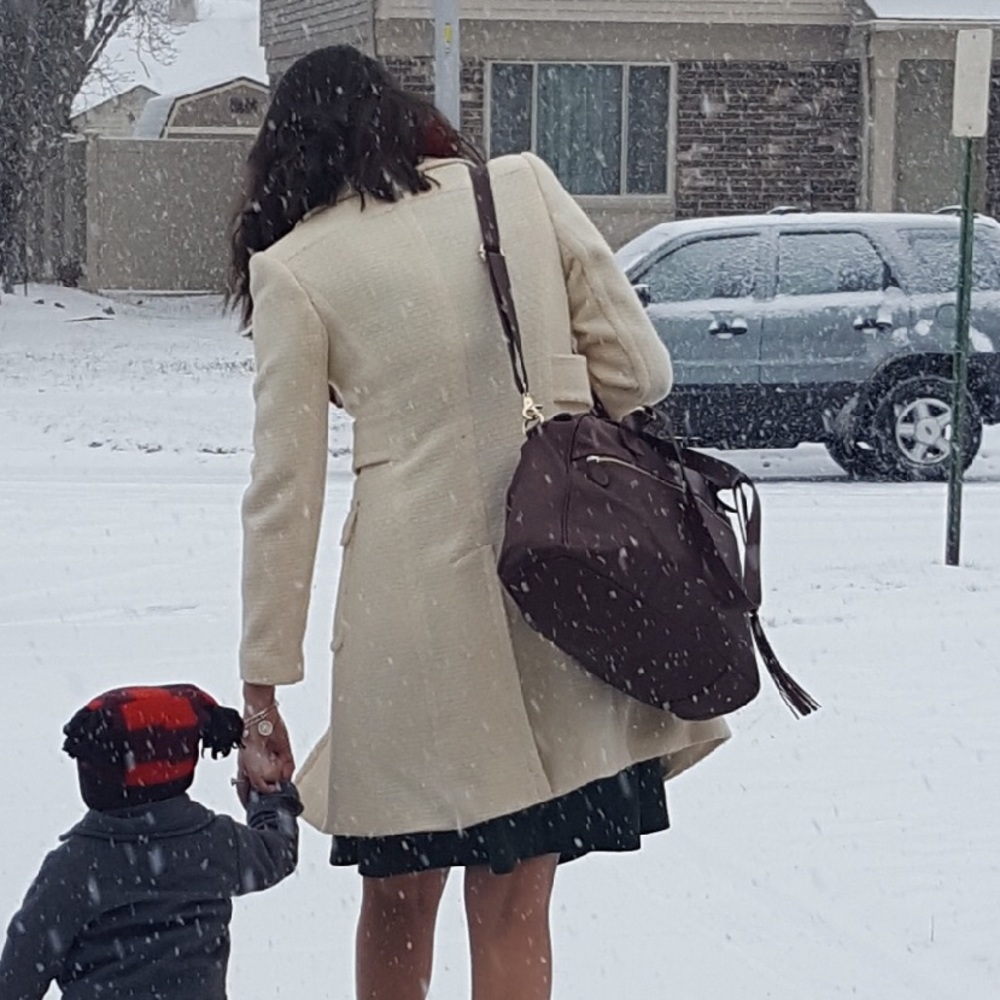 Ivory pea coat